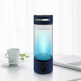 Electrolytic hydrogen-rich water cup for alcohol relief