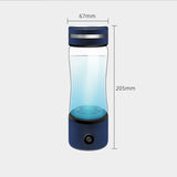 Electrolytic hydrogen-rich water cup health cup